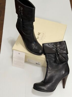 Coach "Legra" Soft Leather Tassel Boots - Size 8 - OG Box Included